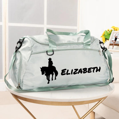 Horse Riding Duffle Bag with Custom Name