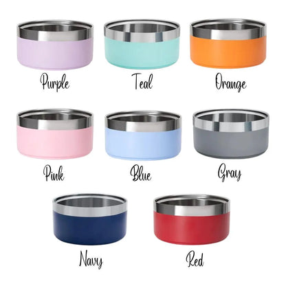 Personalized Stainless Steel Pet Bowl with Photo & Name