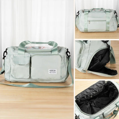 Personalized Weekender Duffle Bag with Glitter Initial