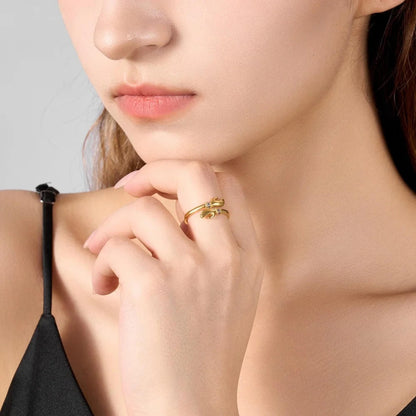 Personalized Birthstone Hug Ring with Inner Engraving