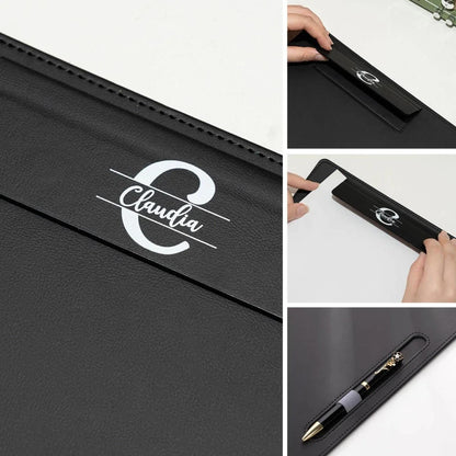 Personalized Monogram Name Clipboard with Pen Loop