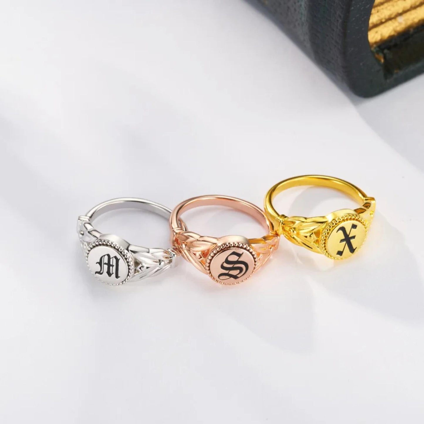 Custom Initial Delicate Signet Ring
