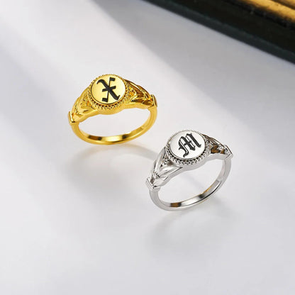 Custom Initial Delicate Signet Ring