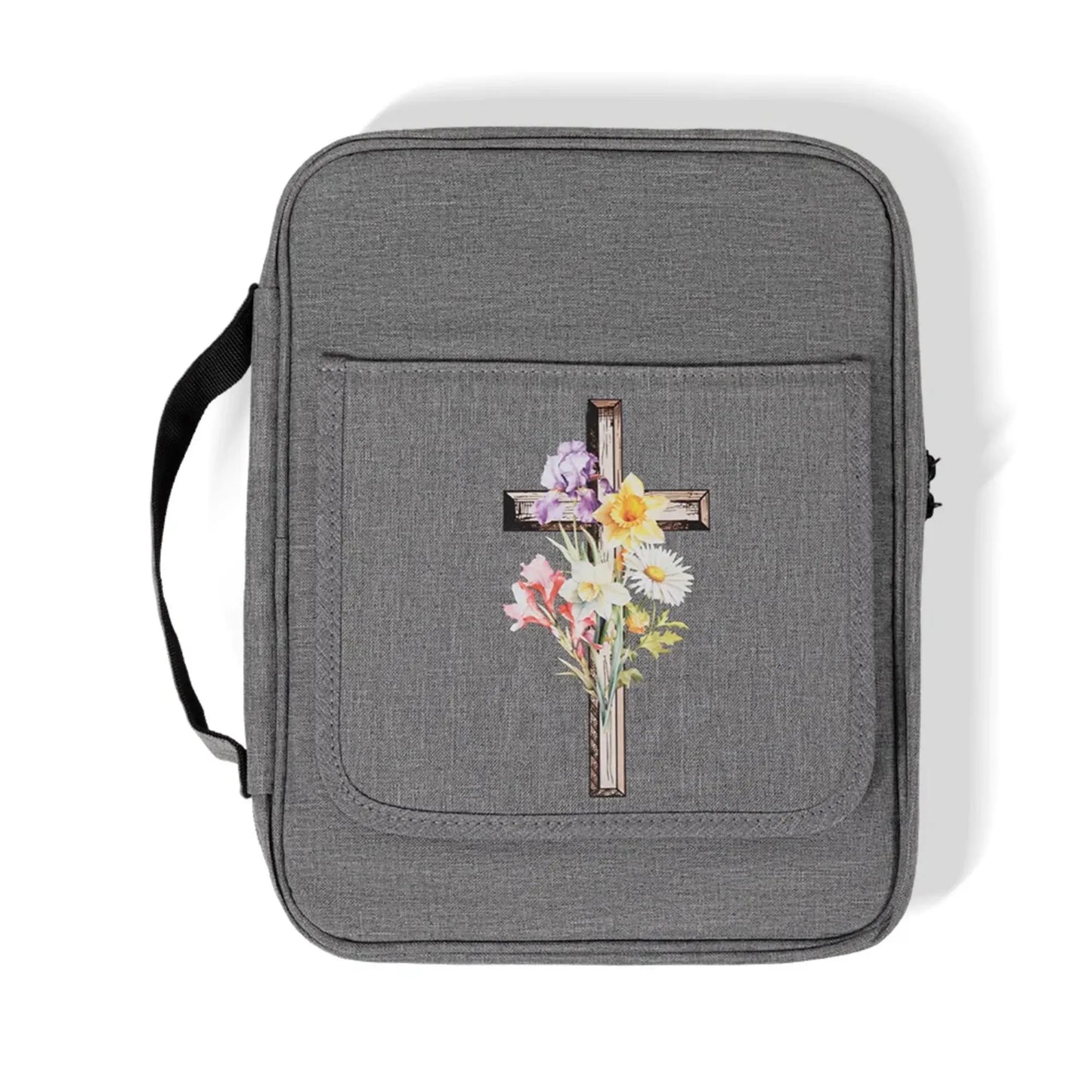 Personalized Birth Flower Bible Cover with Cross