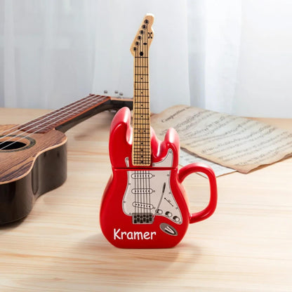 Guitar Shaped 8.5oz & 15oz Ceramic Coffee Mug