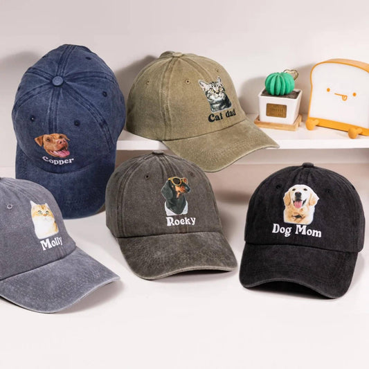 Cute Custom Cat & Dog Portrait Summer Cap