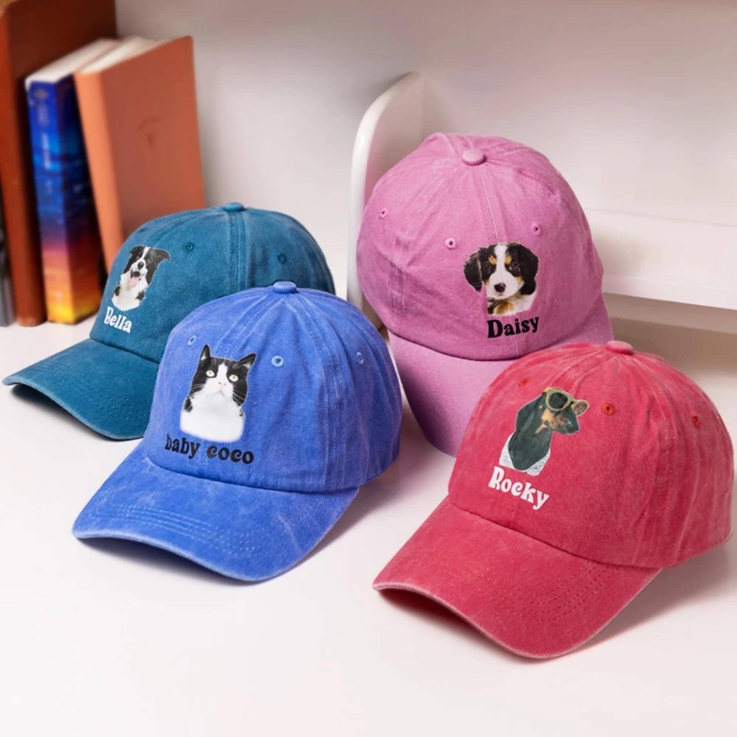 Cute Custom Cat & Dog Portrait Summer Cap