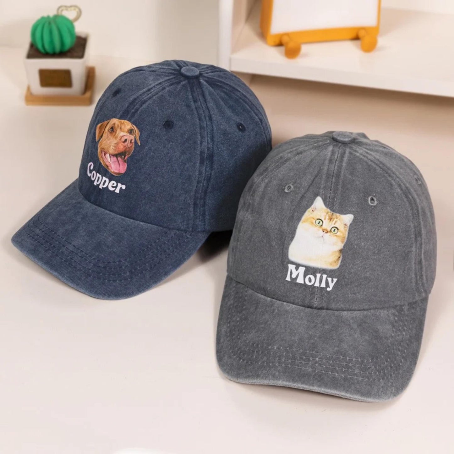 Cute Custom Cat & Dog Portrait Summer Cap