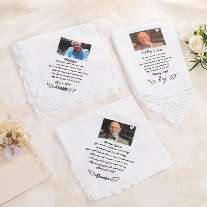 Personalized Memorial Wedding Handkerchief with Photo