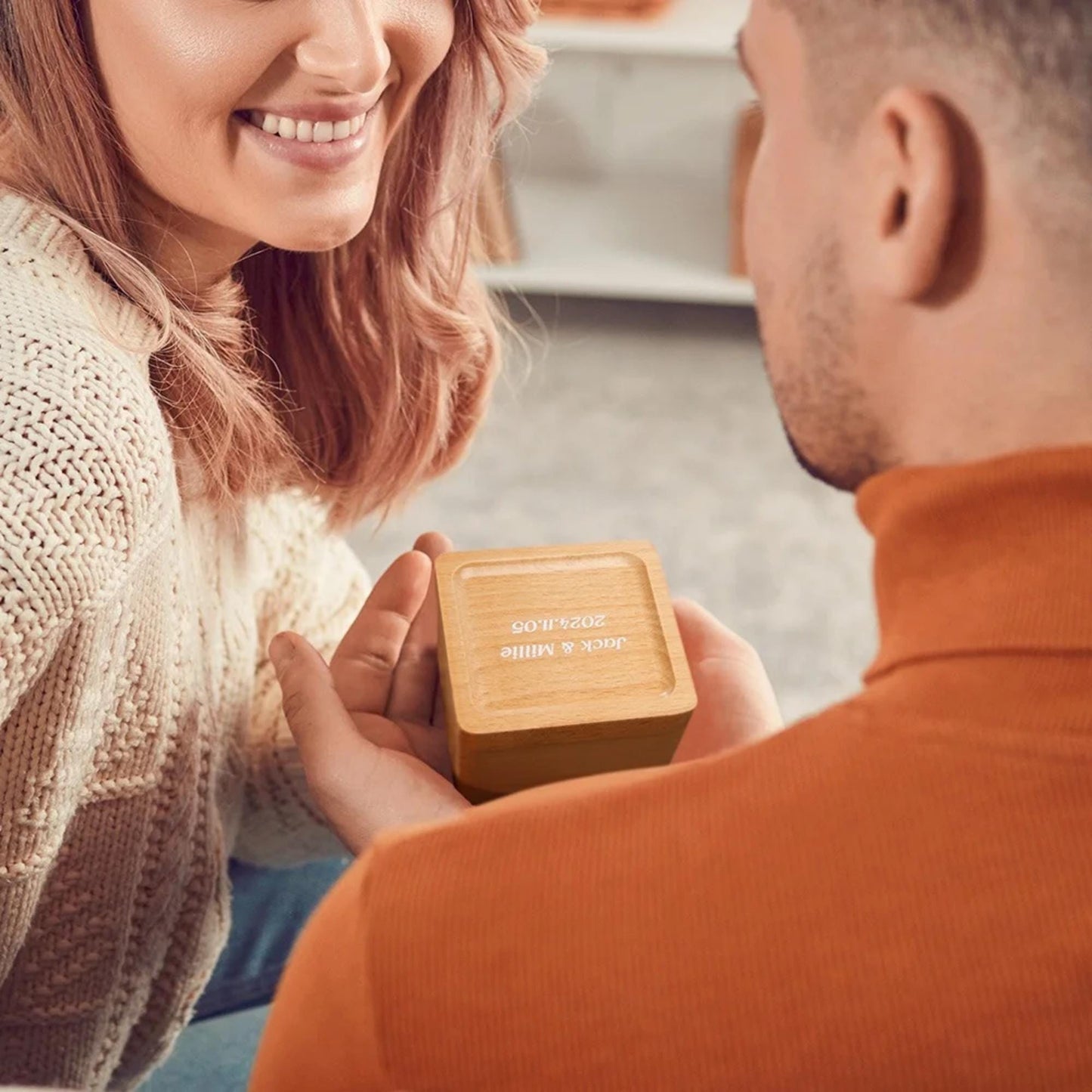 Wooden Pull Out Photo Album Memory Box