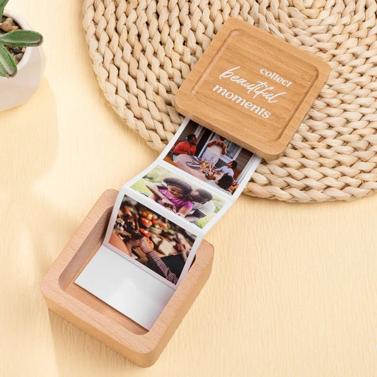 Wooden Pull Out Photo Album Memory Box