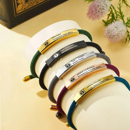 Medical ID Bracelet with Custom Engraving