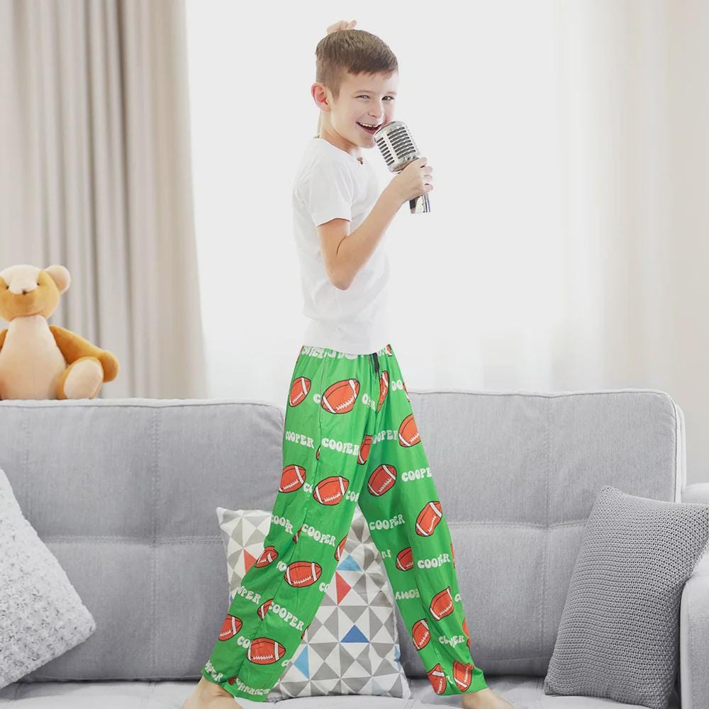 Custom Kids Name & Number Sports Pajama Pants