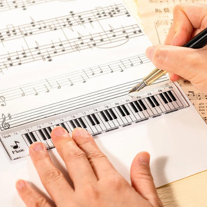 Set of 4 Custom Music Notation Sheet Holders & Ruler