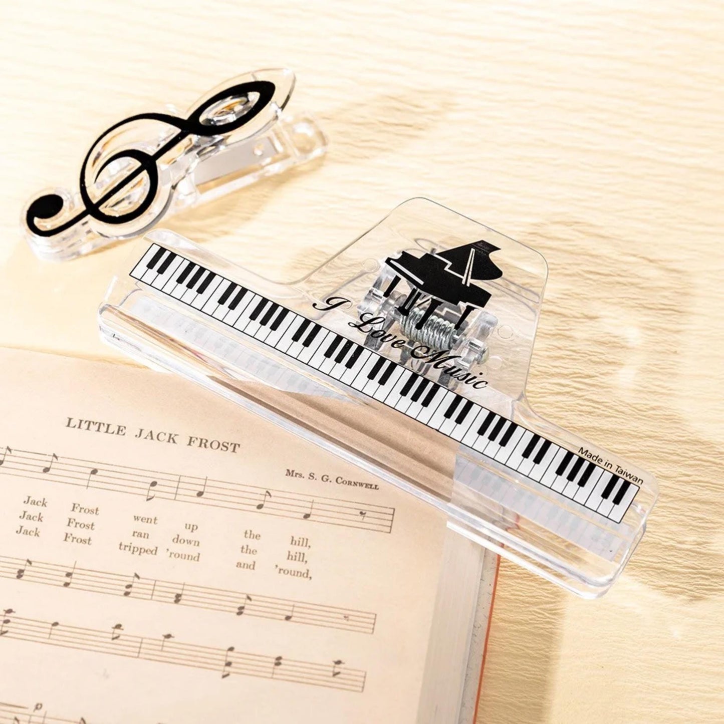 Set of 4 Custom Music Notation Sheet Holders & Ruler