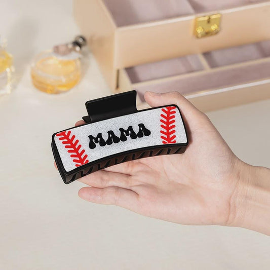 Personalized Baseball Glitter Claw Clip for Women