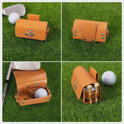 Golf Ball and Tee Waist Pouch Bag with Custom Name