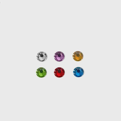 Personalized Glitter Badge Reel with Gemstone