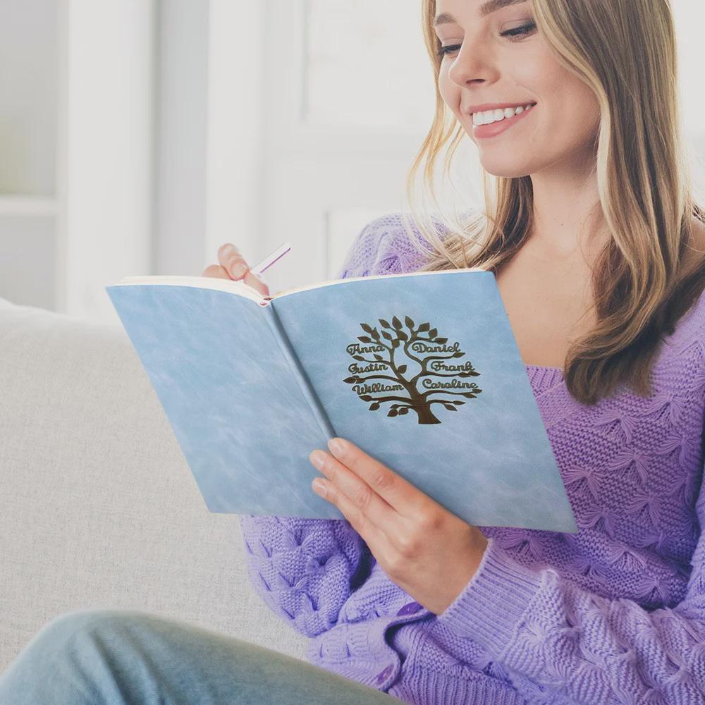 Personalized Leather Family Tree Bible Journal