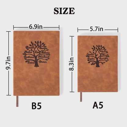 Personalized Leather Family Tree Bible Journal
