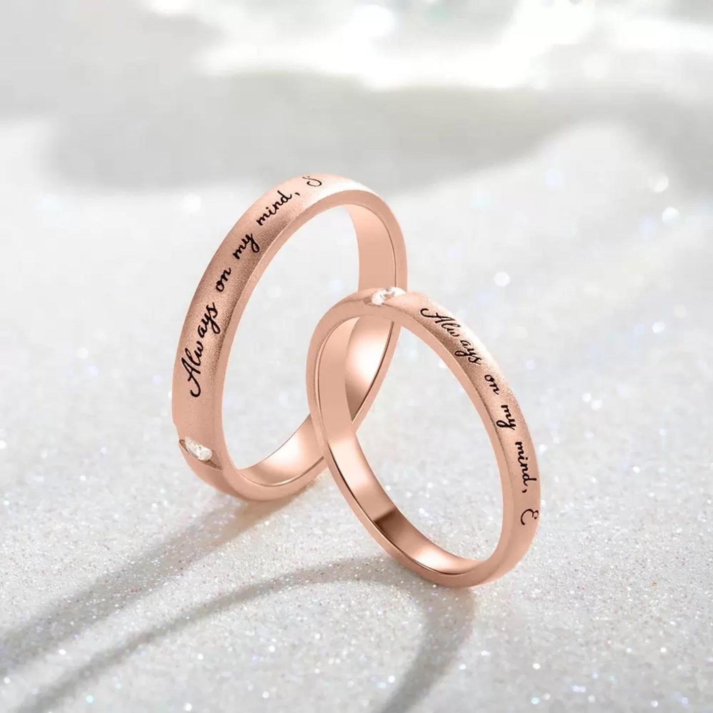 Set of 2 Personalized Wedding Rings