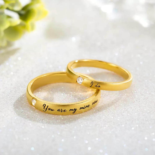 Set of 2 Personalized Wedding Rings