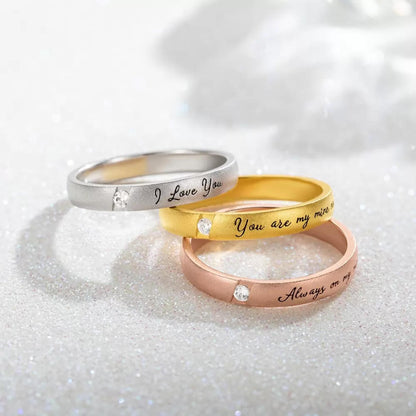 Set of 2 Personalized Wedding Rings