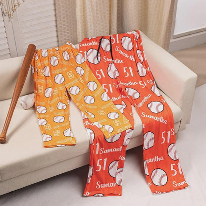 Custom Kids Name & Number Sports Pajama Pants