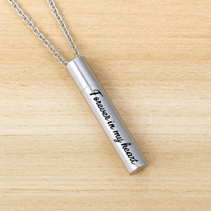 Custom Engraved Cylinder Urn Necklace for Ashes