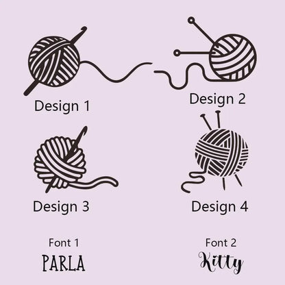 Set of 9 Personalized Crochet Hooks with Pouch Holder