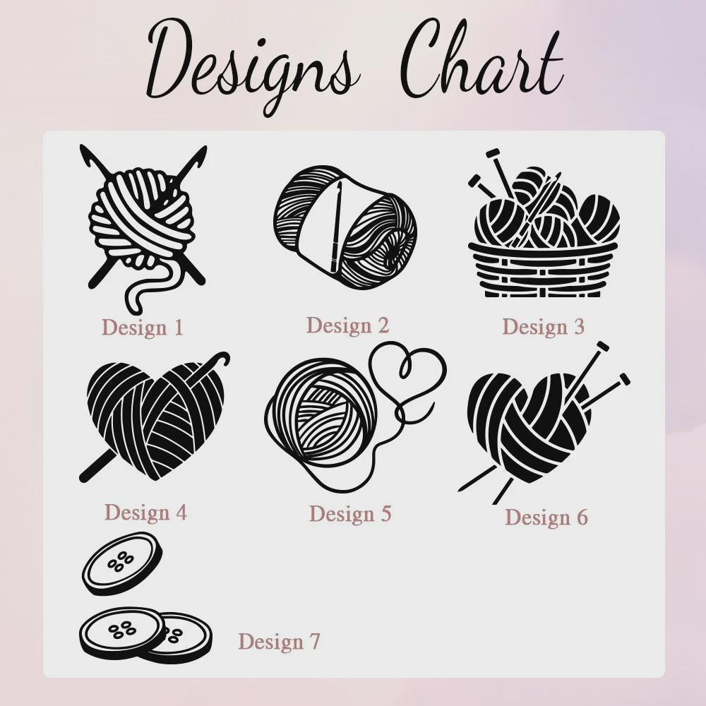 Custom Name Crochet Holder for 17 Hooks