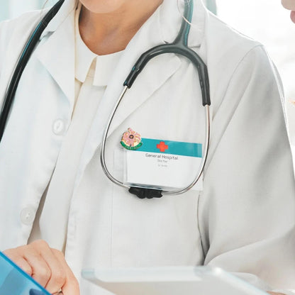 Personalized Name Wilted Daisy Nurse Pin Badge Reel