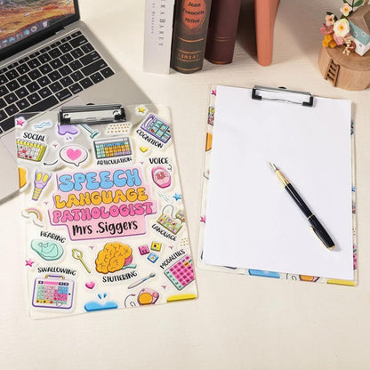 Personalized Speech Therapist Acrylic Clipboard
