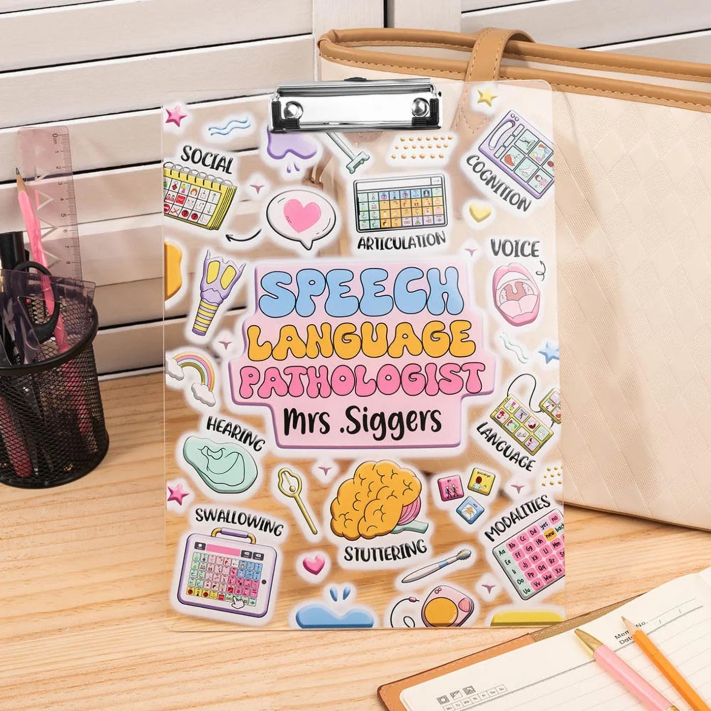 Personalized Speech Therapist Acrylic Clipboard