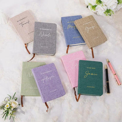 Custom Set of 2 Wedding Vow Books His and Hers