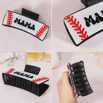 Personalized Baseball Glitter Claw Clip for Women