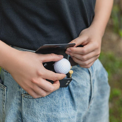 Golf Ball and Tee Waist Pouch Bag with Custom Name