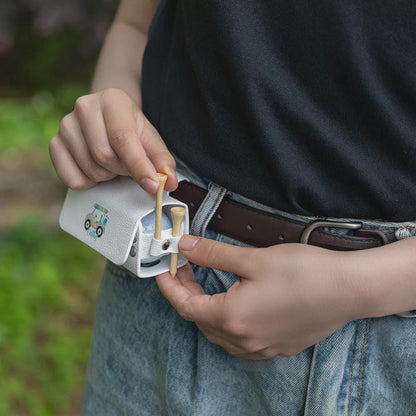 Golf Ball and Tee Waist Pouch Bag with Custom Name