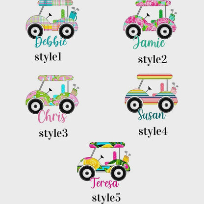 Golf Ball and Tee Waist Pouch Bag with Custom Name