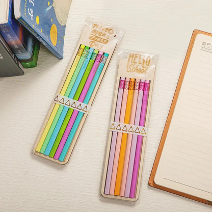 Set of 6 Personalized Name Engraved Pencils & Case