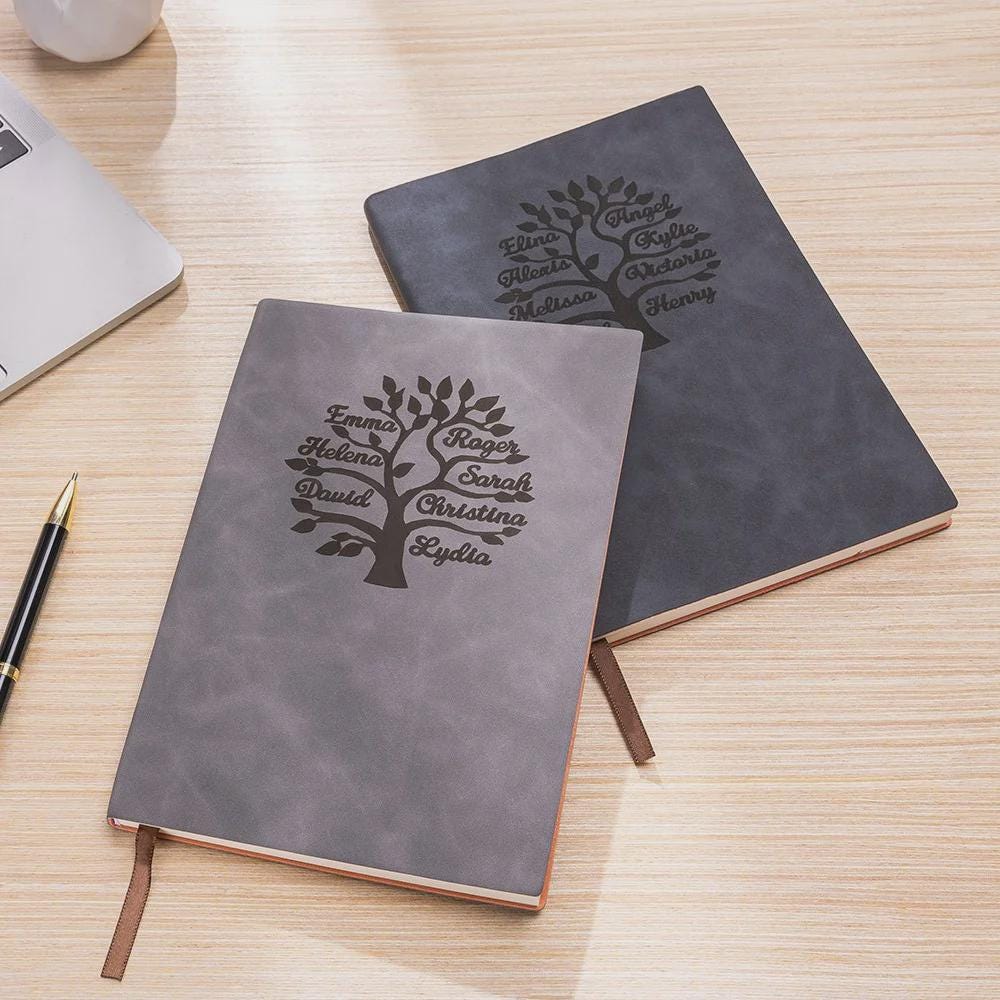 Personalized Leather Family Tree Bible Journal