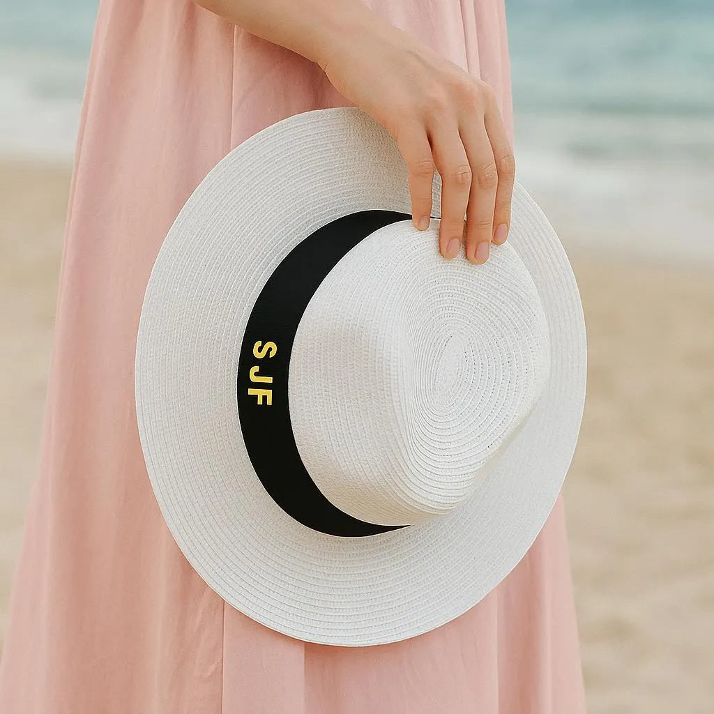 Custom Initials Panama Hat