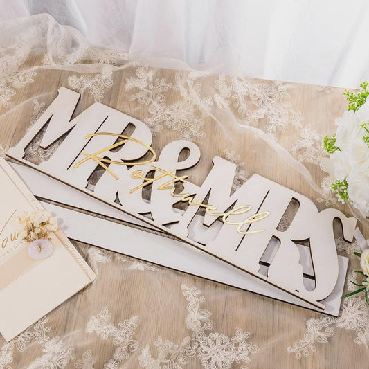 Personalized Mr and Mrs Wedding Name Sign