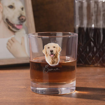 Personalized Pet Photo Whiskey Glass