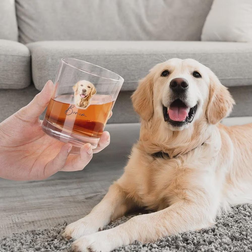 Personalized Pet Photo Whiskey Glass