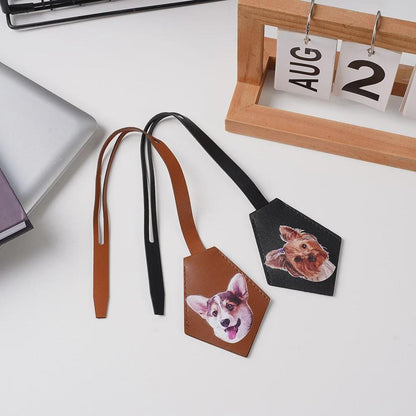 Personalized Pet Photo Leather Bag Tag