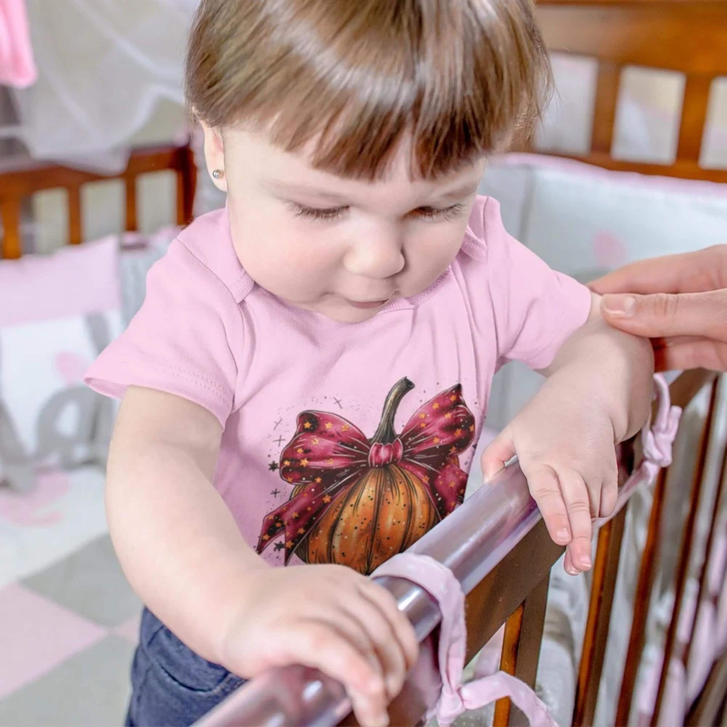 Personalized Name Halloween Pumpkin Baby Romper