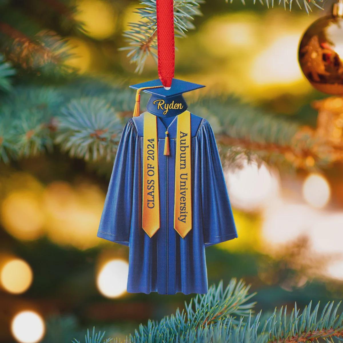 Custom Graduation Gown Christmas Ornament