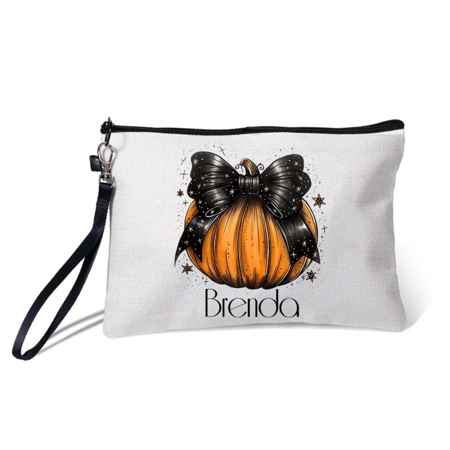 Personalized Pumpkin Halloween Cosmetic Bag