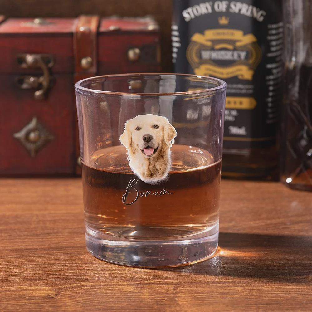 Personalized Pet Photo Whiskey Glass